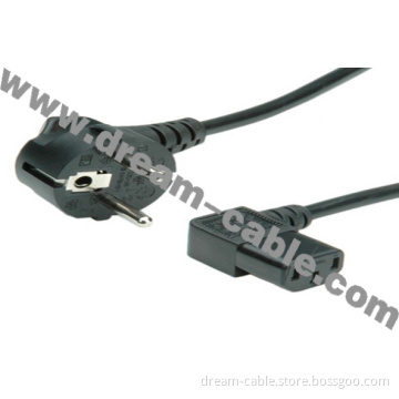 1.5m European Power Cord with Angled Iec C13 Plug (YTX116)